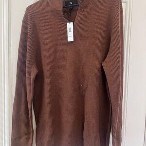 Banana Republic V-Neck Sweater in Rich Brown